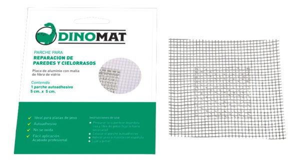 Adhesivo Fuerte Dinomat 5x5cm Para Reparaciones Blanco