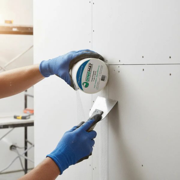 Cinta Adhesiva Dinomat 5 Cm X 90 M Resistente Y Versátil Blanco Cuadricula