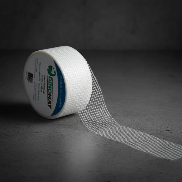 Cinta Adhesiva Dinomat 5 Cm X 90 M Resistente Y Versátil Blanco Cuadricula