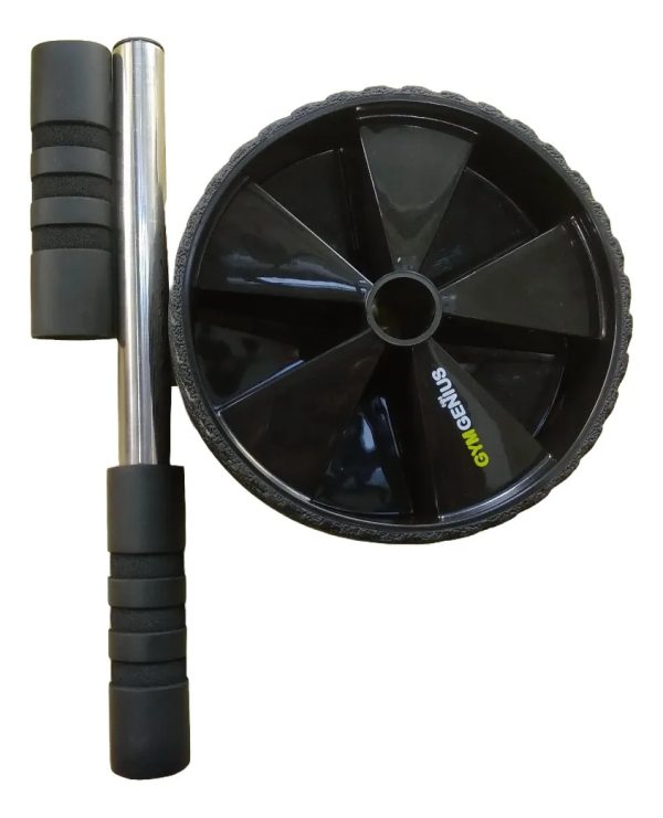 Rueda Para Abdominales Abs Gymgenius Negra Calidad Premium Negro