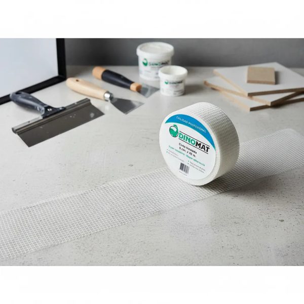 Cinta Adhesiva Dinomat 5 Cm X 45 M Resistente Y Versátil Blanco Cuadricula