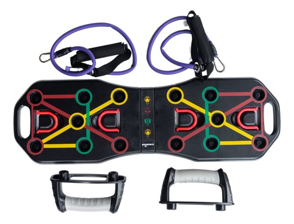 Tabla De Flexiones Plegable Push Up Gymgenius Con Bandas Negro