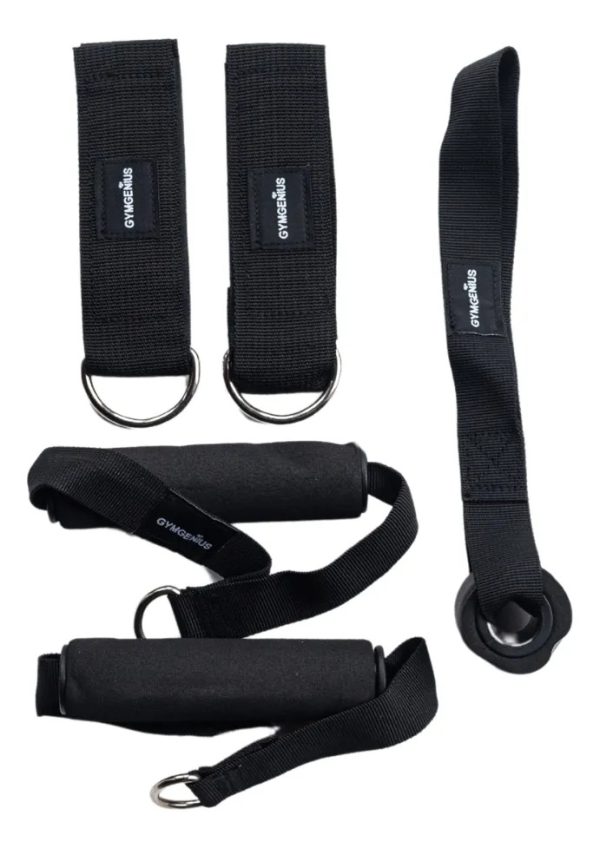 Kit 5 Bandas De Látex Y Caucho Gymgenius Con Bolso Negro