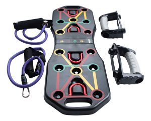 Tabla De Flexiones Plegable Push Up Gymgenius Con Bandas Negro