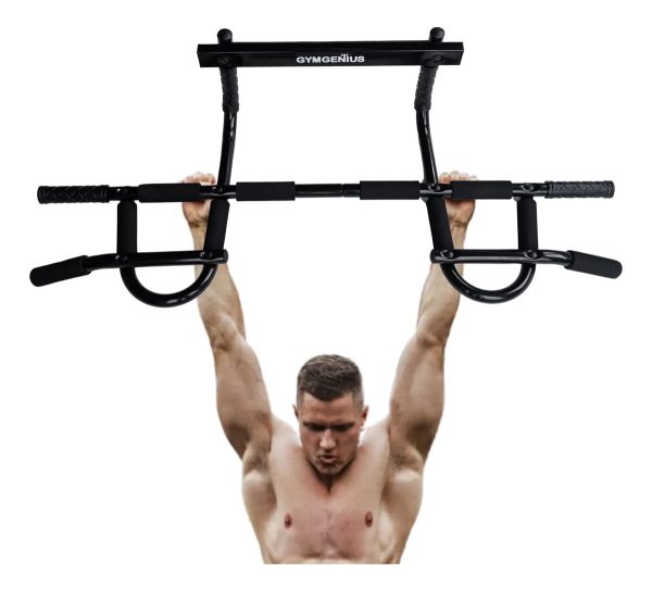 Barra Dominadas Ergonómica Gymgenius Con Soporte Reforzado Negro