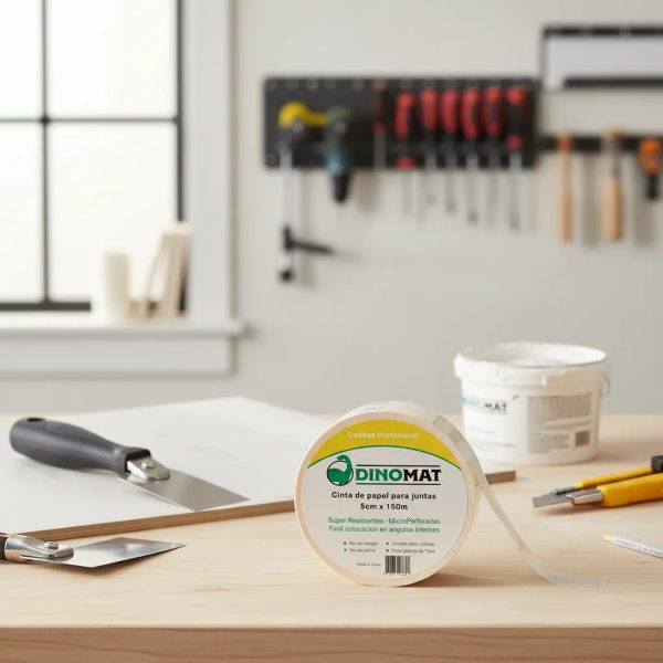 Cinta Microperforada Dinomat 5cm X 75m Resistente Y Versátil Beige Microperforada
