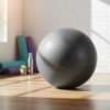 D_782097-MLA107640460384_032026-F.jpg Pelota Esferodinamia 75 Cm Pilates Yoga Fitness Gymgenius Gris