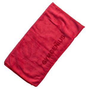 Toalla De Microfibra Roja Premium De Entrenamiento Gymgenius Rojo Lisa