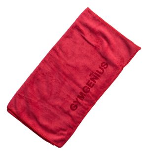 Toalla De Microfibra Roja Premium De Entrenamiento Gymgenius Rojo Lisa