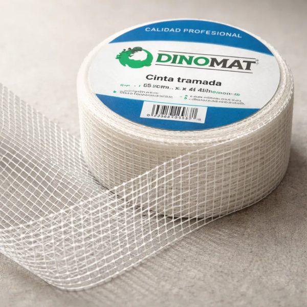 Cinta Adhesiva Dinomat 5 Cm X 20 M Resistente Y Versátil Blanco Cuadricula