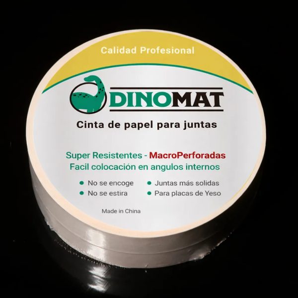 Cinta Macroperforada Dinomat 5cm X 75m Resistente Versátil Beige Macroperforada