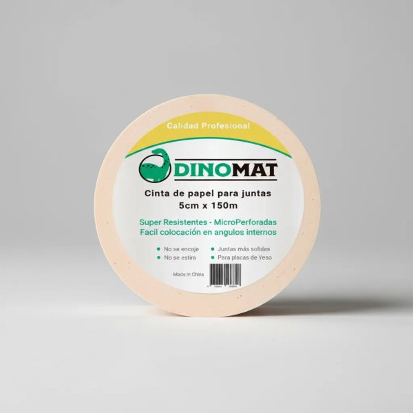Cinta Microperforada Dinomat 5cm X 35m Resistente Y Versátil Beige Microperforada