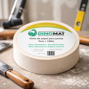 Cinta Microperforada Dinomat 5cm X 35m Resistente Y Versátil Beige Microperforada