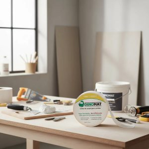 Cinta Macroperforada Dinomat 5cm X 150m Resistente Versátil Beige Macroperforada