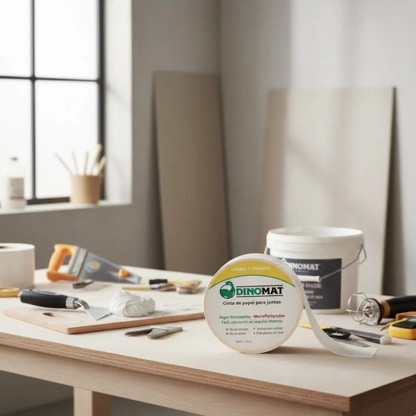 Cinta Macroperforada Dinomat 5cm X 150m Resistente Versátil Beige Macroperforada