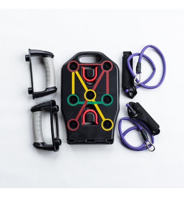 Tabla De Flexiones Plegable Push Up Gymgenius Con Bandas Negro