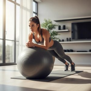 Pelota Esferodinamia 75 Cm Pilates Yoga Fitness Gymgenius Gris