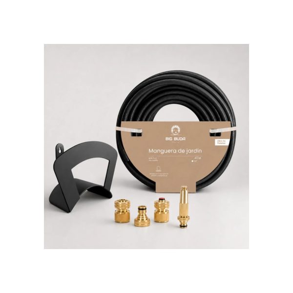 woocommerce-33.jpg Set Manguera Negra 40m 1/2 Con Soporte Y Accesorios Big Buda Negro
